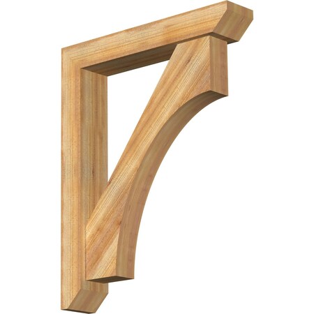 Ekena Millwork Westlake Slat Rough Sawn Bracket w/ Offset Brace, Western Red Cedar, 6"W x 32"D x 40"H BKT0604X32X40WTL06RWR